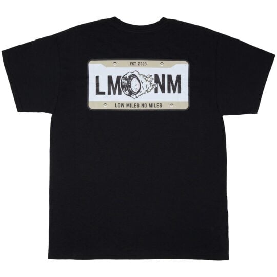 Front Tire Burnout Corner Chest/License Plate On Back T-Shirt