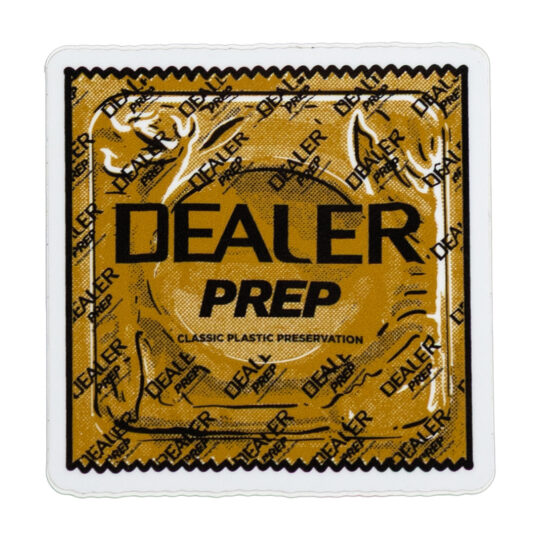 Gold Dealer Prep Condom Wrapper Sticker